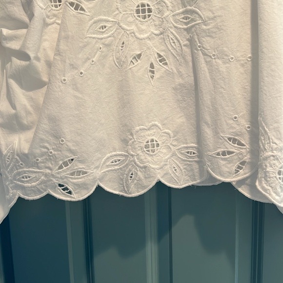 Sissel Edelbo Maibritt White Bow Tie Top O/S - Picture 13 of 14